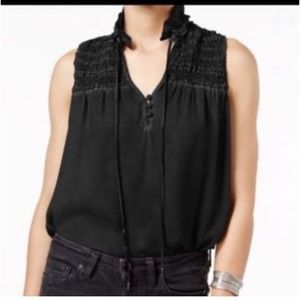 Free People Sleeveless Ruffle Blouse
